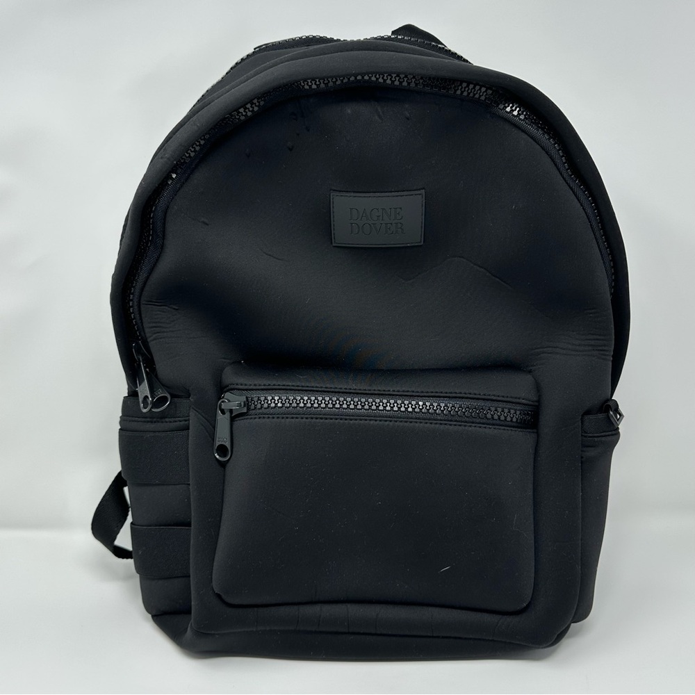 Dagne Dover Large Dakota Neoprene Backpack Black w/ Laptop Sleeves